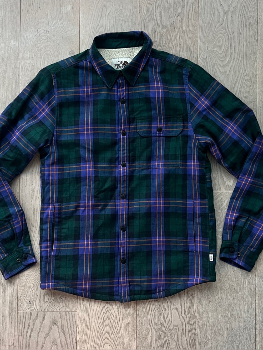 The North Face Men's Size S Fleece Lined Plaid Shacket Shirt Jacket
